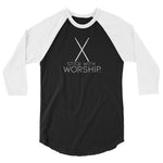 STICK WITH WORSHIP 3/4 sleeve raglan shirt